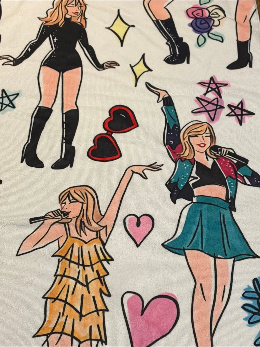 Unofficial Taylor Swift Eras  Tour beach towel
